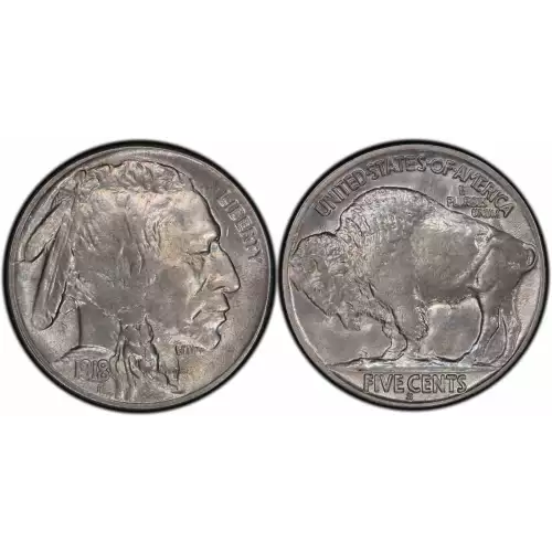 Nickel Five Cent Pieces-Indian Head or Buffalo (2)