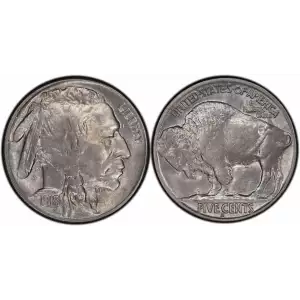 Nickel Five Cent Pieces-Indian Head or Buffalo (2)