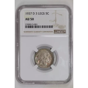 Nickel Five Cent Pieces-Indian Head or Buffalo