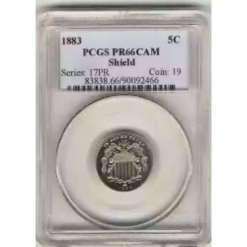 Nickel Five Cent Pieces-Shield 1866-1883 (3)