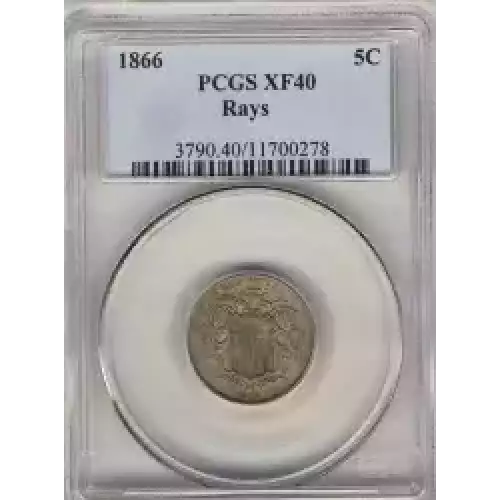 Nickel Five Cent Pieces-Shield 1866-1883 (3)