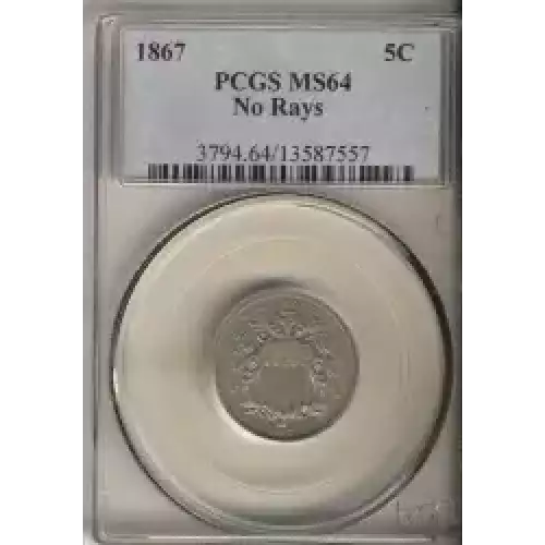 Nickel Five Cent Pieces-Shield 1866-1883 (3)