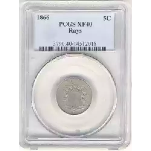 Nickel Five Cent Pieces-Shield 1866-1883 (3)