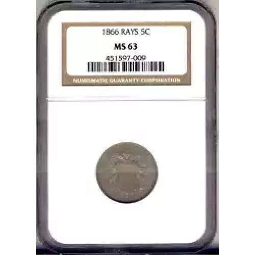 Nickel Five Cent Pieces-Shield 1866-1883 (3)