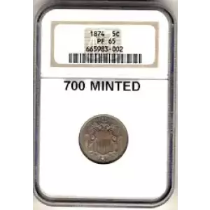 Nickel Five Cent Pieces-Shield 1866-1883 (3)