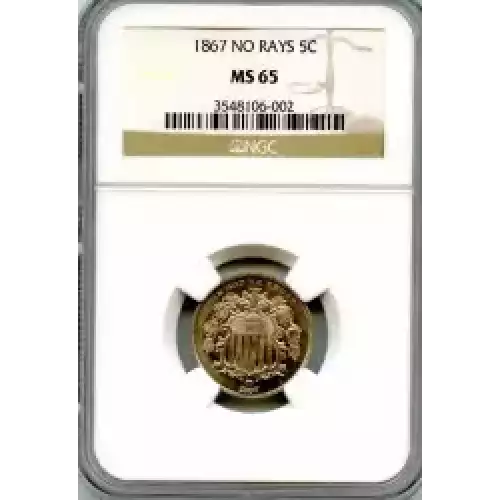 Nickel Five Cent Pieces-Shield 1866-1883 (3)