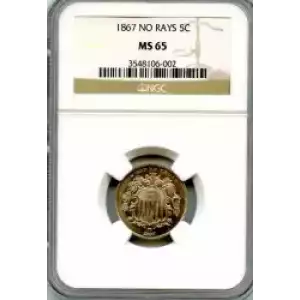 Nickel Five Cent Pieces-Shield 1866-1883 (3)