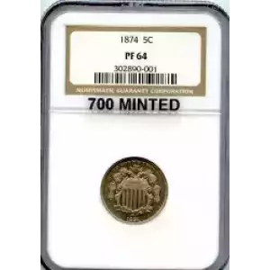 Nickel Five Cent Pieces-Shield 1866-1883 (3)