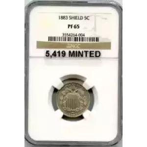 Nickel Five Cent Pieces-Shield 1866-1883 (3)