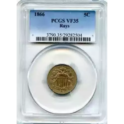 Nickel Five Cent Pieces-Shield 1866-1883 (3)