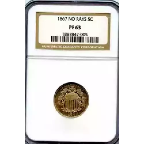 Nickel Five Cent Pieces-Shield 1866-1883 (3)