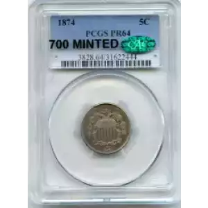 Nickel Five Cent Pieces-Shield 1866-1883 (3)