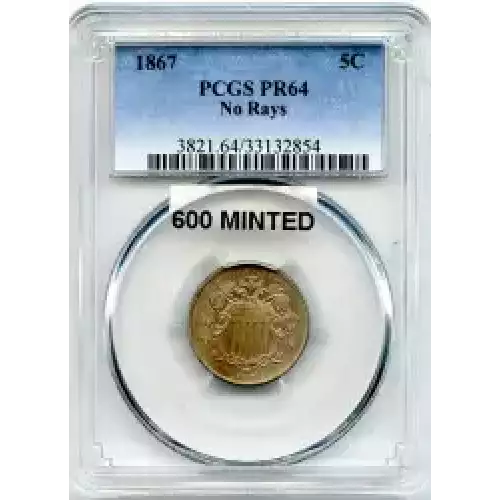 Nickel Five Cent Pieces-Shield 1866-1883 (3)