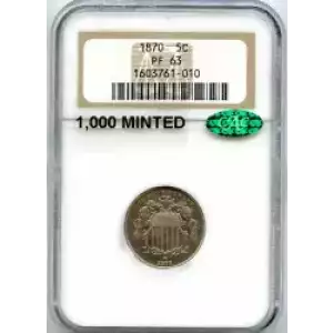 Nickel Five Cent Pieces-Shield 1866-1883 (3)