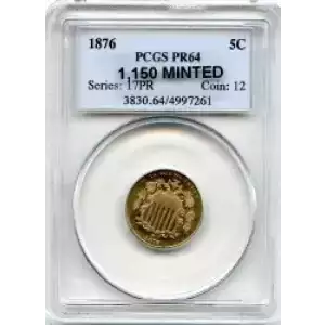 Nickel Five Cent Pieces-Shield 1866-1883 (3)