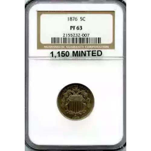 Nickel Five Cent Pieces-Shield 1866-1883 (3)