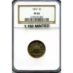 Nickel Five Cent Pieces-Shield 1866-1883 (3)