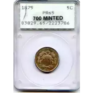 Nickel Five Cent Pieces-Shield 1866-1883 (3)