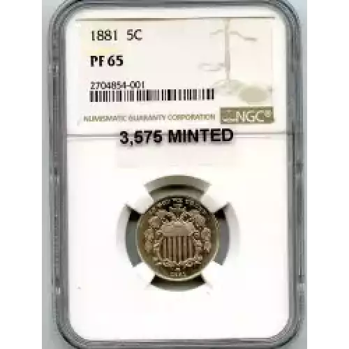 Nickel Five Cent Pieces-Shield 1866-1883 (3)