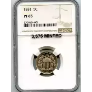 Nickel Five Cent Pieces-Shield 1866-1883 (3)