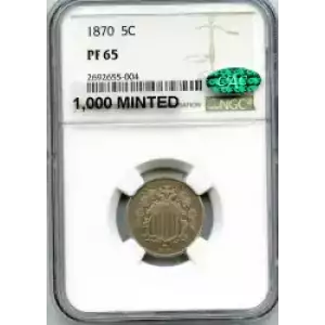 Nickel Five Cent Pieces-Shield 1866-1883 (3)