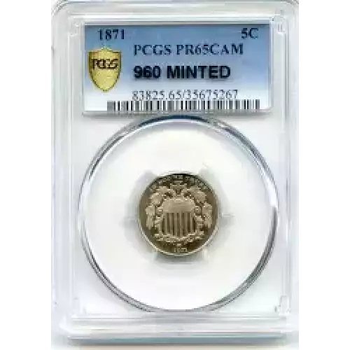 Nickel Five Cent Pieces-Shield 1866-1883 (3)