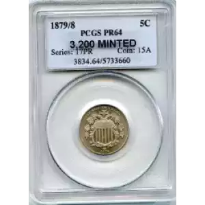 Nickel Five Cent Pieces-Shield 1866-1883 (3)