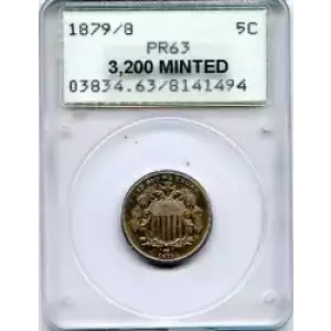 Nickel Five Cent Pieces-Shield 1866-1883 (3)