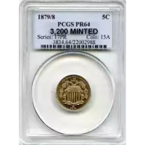 Nickel Five Cent Pieces-Shield 1866-1883 (3)