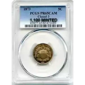 Nickel Five Cent Pieces-Shield 1866-1883 (3)