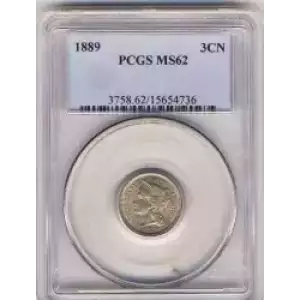 Nickel Three Cent Pieces 1865-1889 (3)