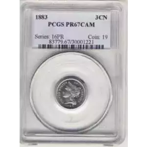 Nickel Three Cent Pieces 1865-1889 (3)