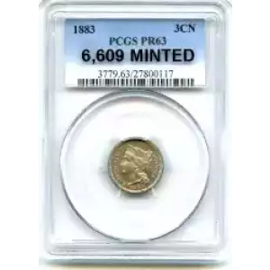 Nickel Three Cent Pieces 1865-1889 (3)