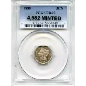 Nickel Three Cent Pieces 1865-1889 (3)