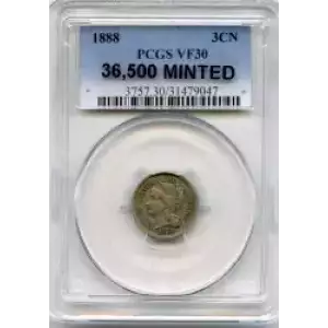 Nickel Three Cent Pieces 1865-1889 (3)