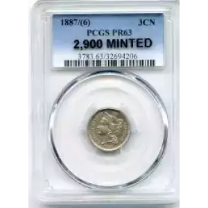 Nickel Three Cent Pieces 1865-1889 (3)