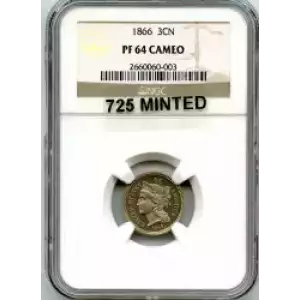 Nickel Three Cent Pieces 1865-1889 (3)