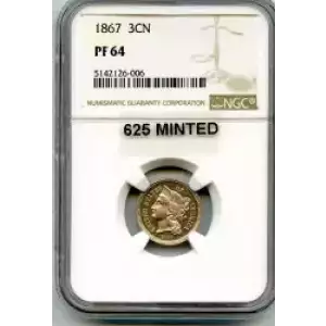 Nickel Three Cent Pieces 1865-1889 (3)