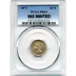 Nickel Three Cent Pieces 1865-1889 (3)