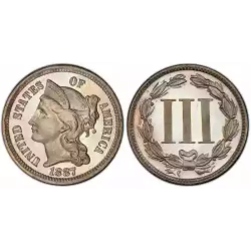 Nickel Three Cent Pieces 1865-1889 (3)