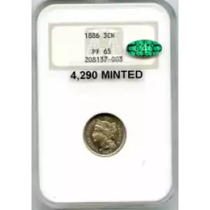 Nickel Three Cent Pieces 1865-1889 (3)