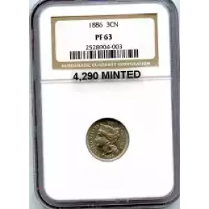 Nickel Three Cent Pieces 1865-1889 (3)