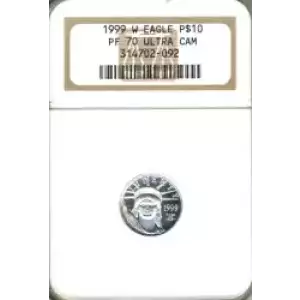 Platinum Bullion-Platinum Eagles--$10 Platinum Eagle 1/10 oz -Platinum- 10 Dollar (3)