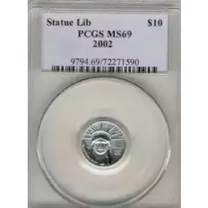 Platinum Bullion-Platinum Eagles--$10 Platinum Eagle 1/10 oz -Platinum- 10 Dollar (3)