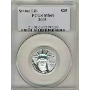 Platinum Bullion-Platinum Eagles--$25 Platinum Eagle 1/4 oz -Platinum- 25 Dollar (3)