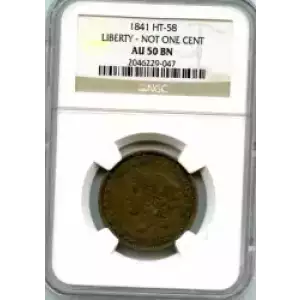 Private Tokens -Hard Times Tokens (1832-1844)-Not One Cent Copper (3)