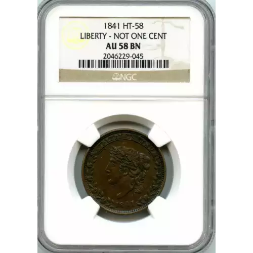 Private Tokens -Hard Times Tokens (1832-1844)-Not One Cent Copper (3)