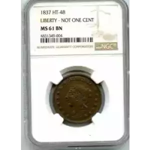 Private Tokens -Hard Times Tokens (1832-1844)-Not One Cent Copper (3)