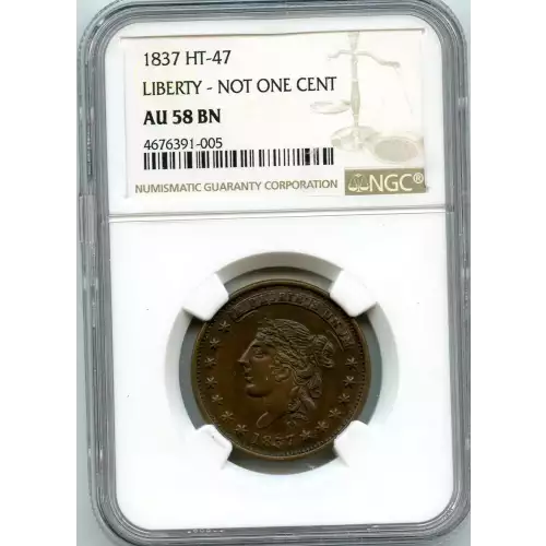 Private Tokens -Hard Times Tokens (1832-1844)-Not One Cent Copper (3)