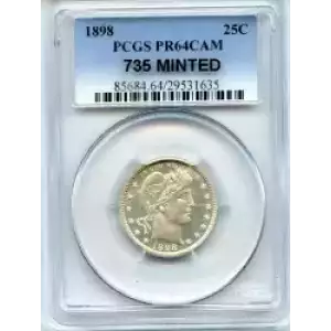 Quarter Dollars---Barber or Liberty Head (3)